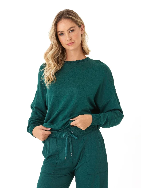 Cathy Boyfriend Feather Fleece Pullover