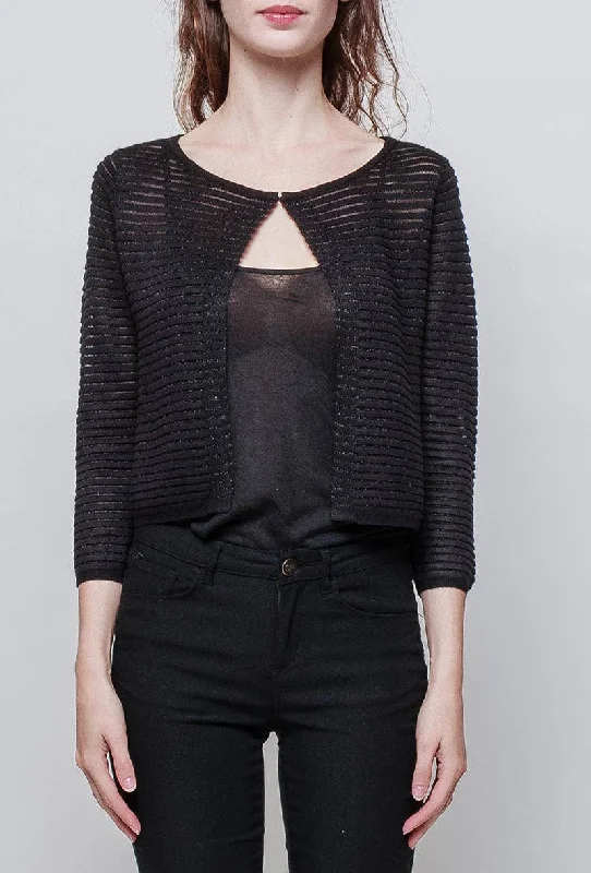 Black Lurex Cardigan