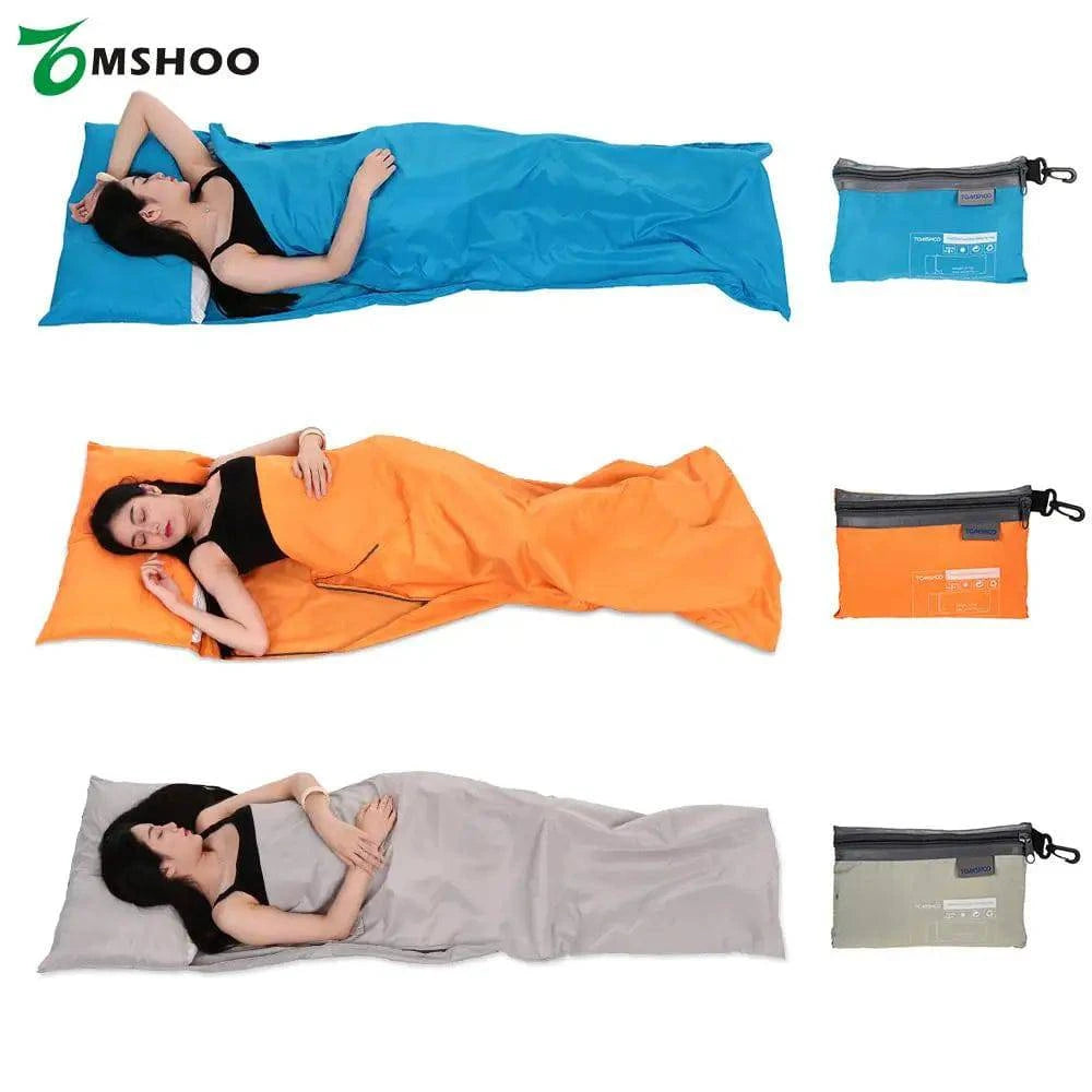 Celebrity Style Lightweight Outdoor Sleeping Bag Liner Polyester Pongee Portable Single Sleeping Bags Camping Travel Hotel Sleep Bag 75*210CM