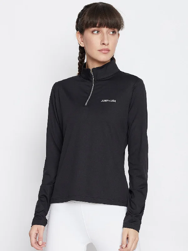 Double-sided Wear JUMP USA Women'S Solid Full Sleeve T-Shirt