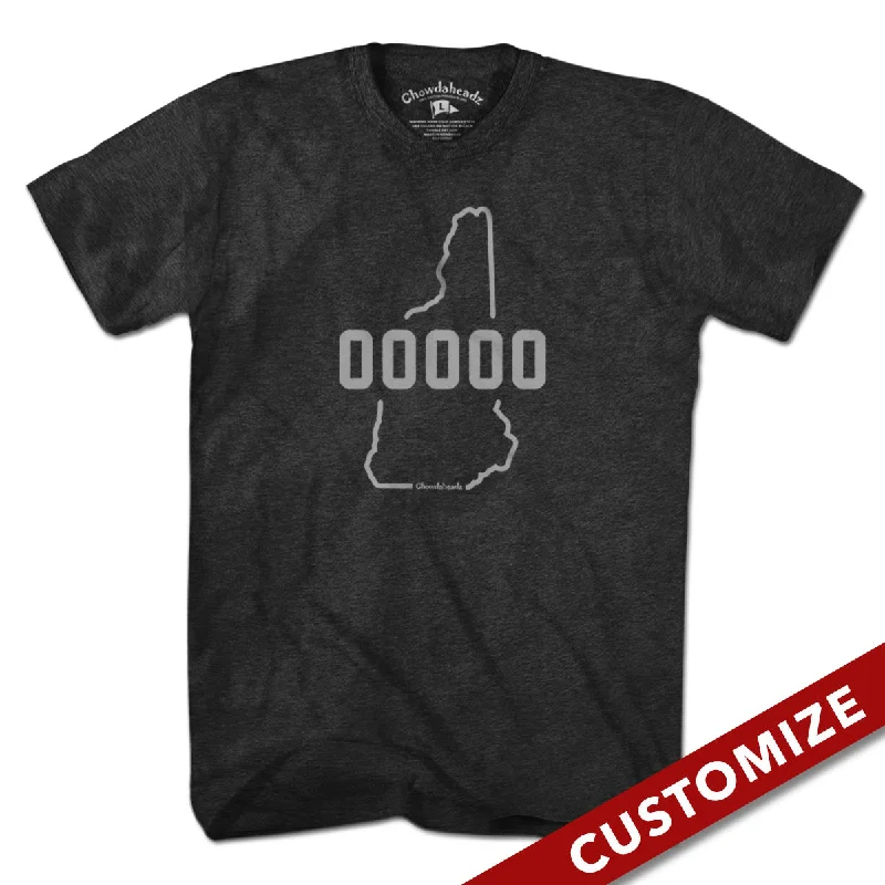 Elegant Casuals Custom New Hampshire Zip Code T-Shirt