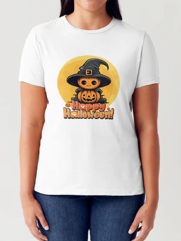 Dessert Matching HAPPY HALLOWEEN Short Sleeve Tubular T-Shirt