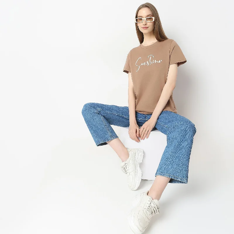 Elegant And Simple Regular Fit Graphic T-Shirt