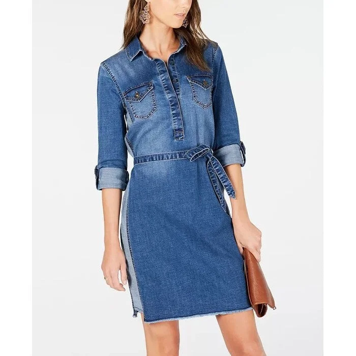 Breathable Style INC International Concepts Women's Long Sleeve Jean Dress Blue Size 8 Breathable Style INC International Concepts Women's Long Sleeve Jean Dress Blue Size 8