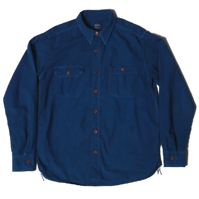 OD+MJ Natural Indigo Dyed Selvedge Work Shirt