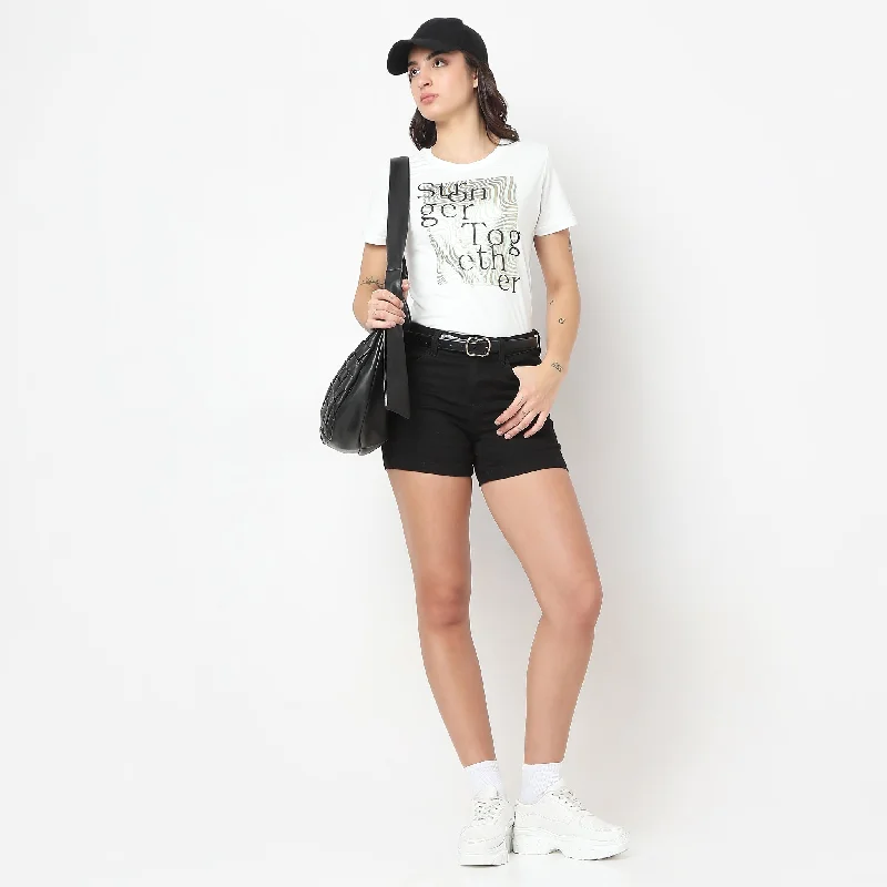 Celebrity Style Regular Fit Graphic T-Shirt
