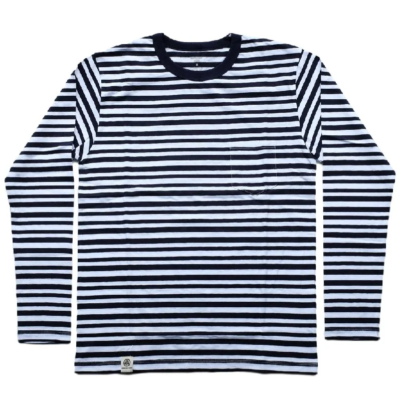 Momotaro Original Border LS Tee (Navy)