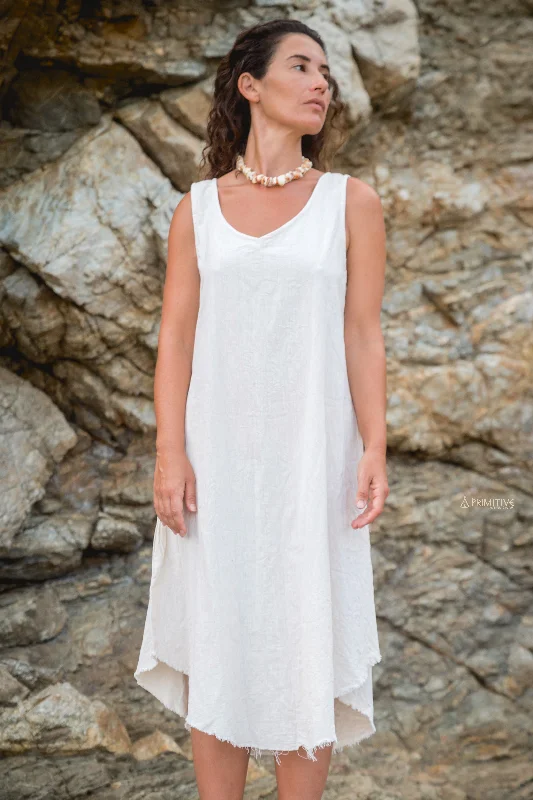 Ocean Dress ⋙ Handwoven Khadi Cotton