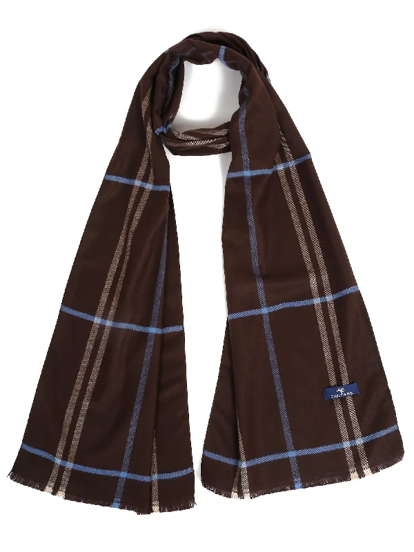 Men's Brown Fashion Broad Check  Muffler