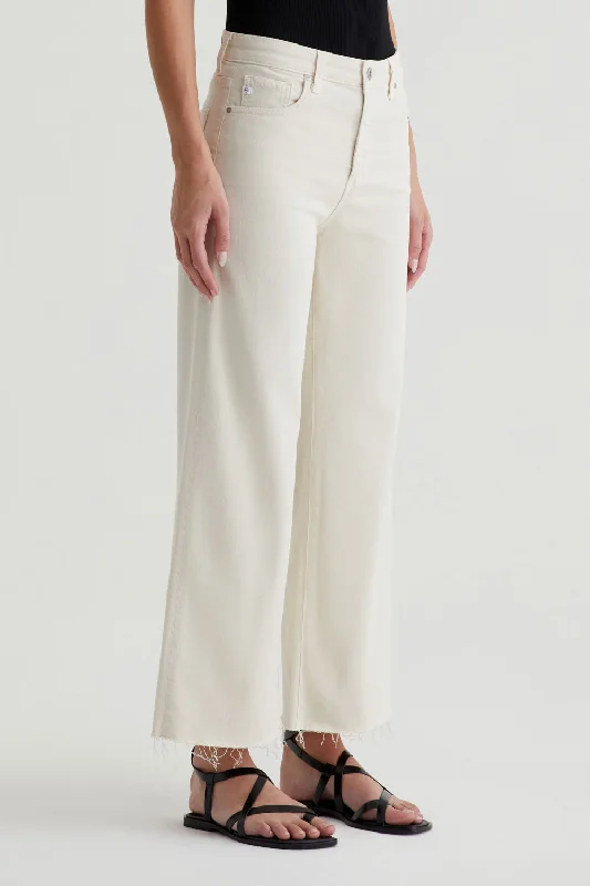 Simple Style AG Saige Wide Leg Crop Denim in Opal Stone