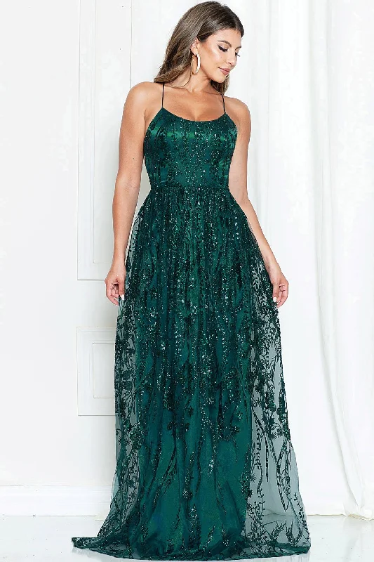 Single-shoulder Neck Design Prom Dress MF21919 | Emerald