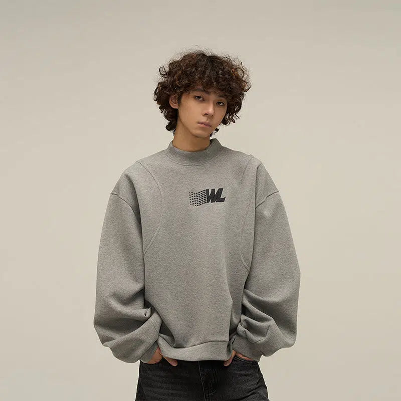 Half Turtleneck Crew Neck Pullover