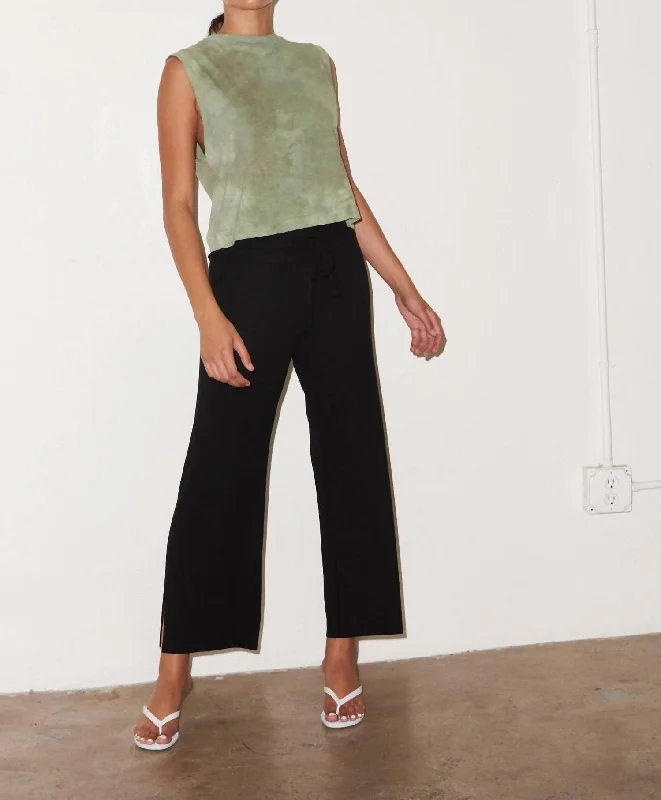 Casual Wear Core Ribbed Kismet Pant In Black