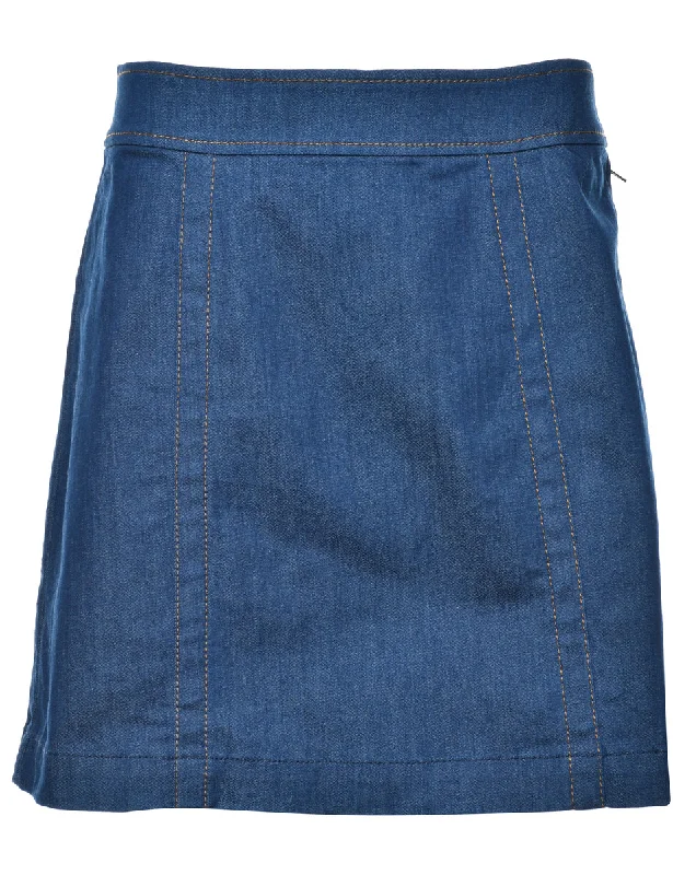 A-Line Denim Skirt - M