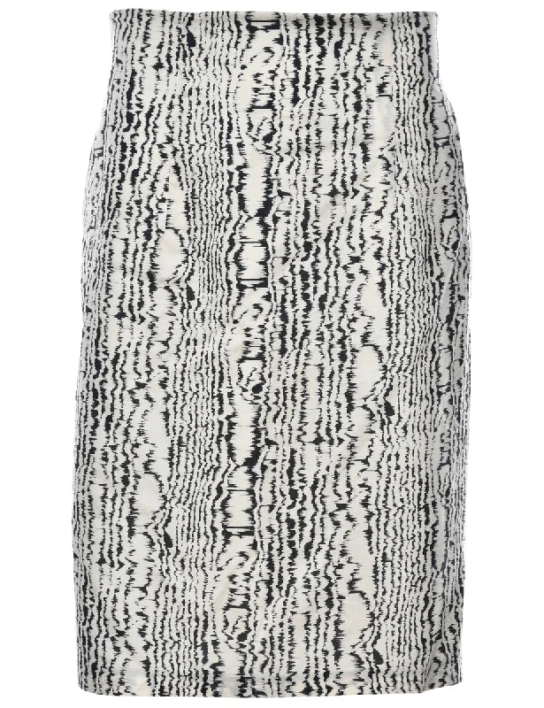 Ikat Print Skirt - L