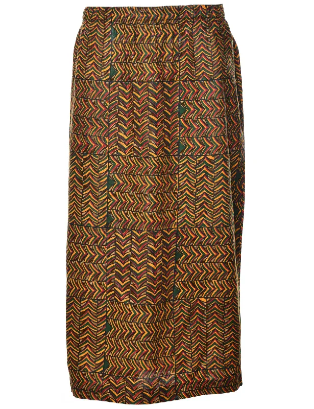 Patterned Skirt - M