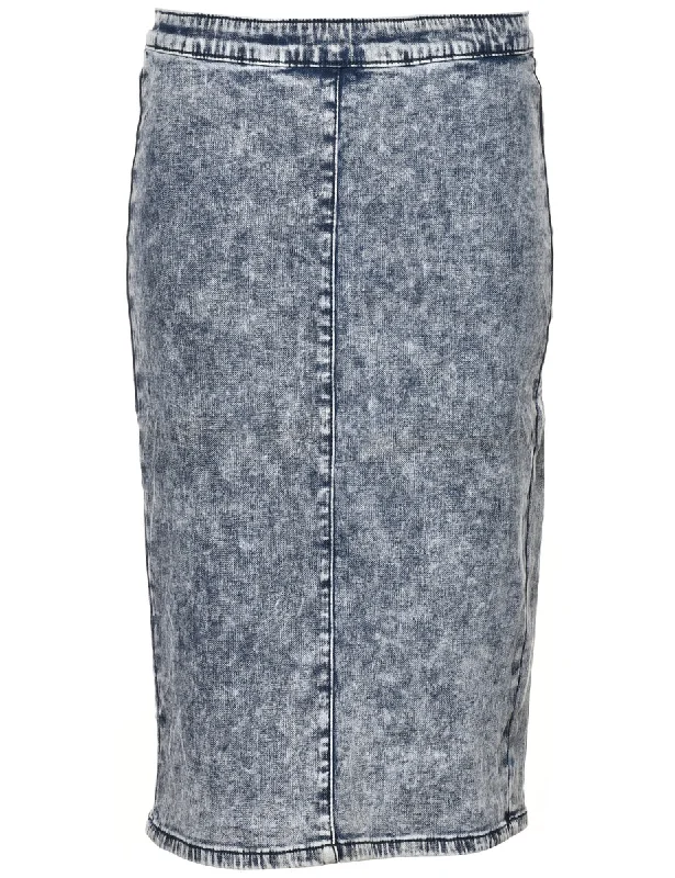 Pencil Shape Denim Skirt - M