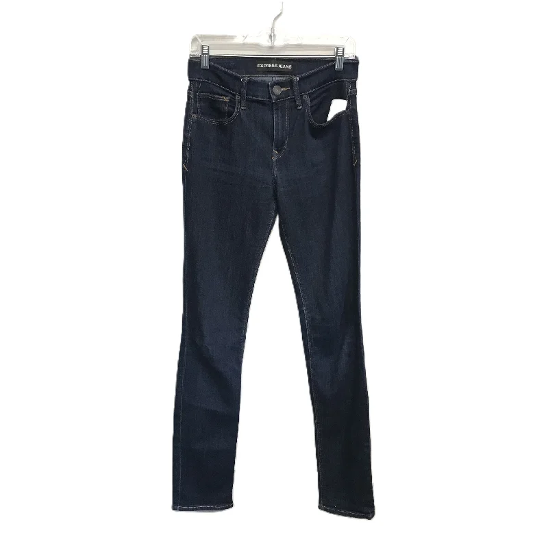 Everyday Comfort Blue Denim Jeans Skinny By Express, Size: 4