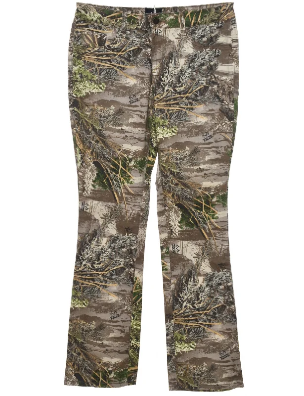 Warm Comfort Woodland Camouflage Design Trousers - W32 L31