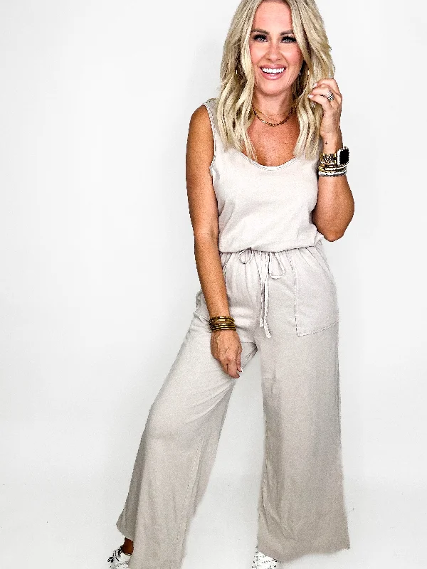 Elegant Design Khaki Everyday Cotton Jumpsuit