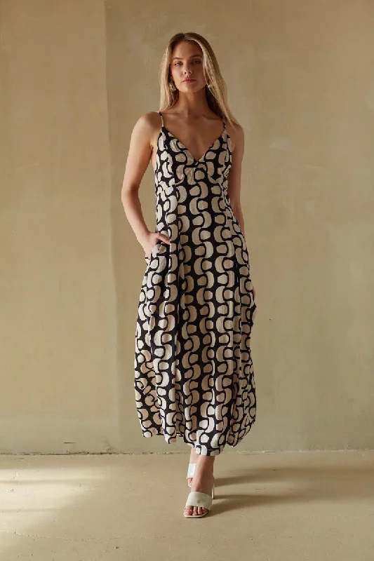 Fashion Style Mari Open Back Midi Dress