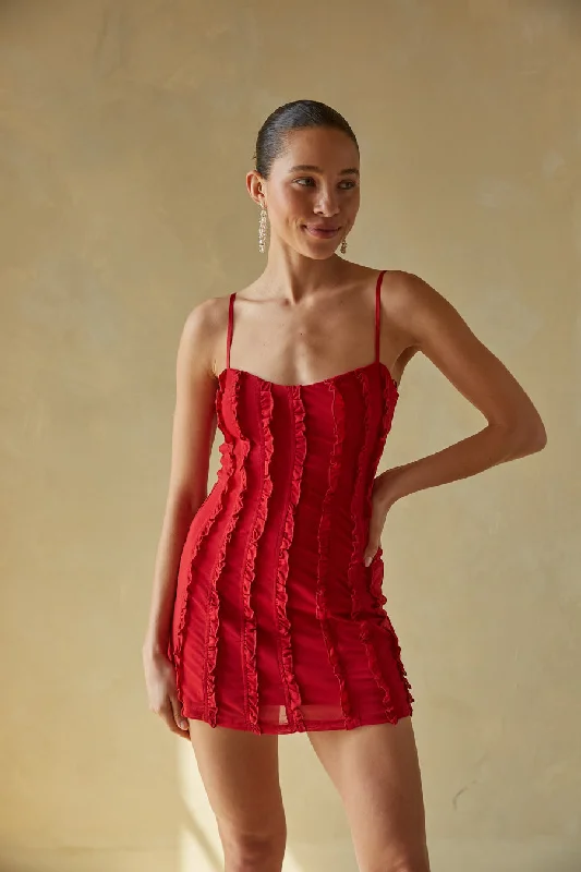 Classic Series Venetia Ruffle Slip Mini Dress