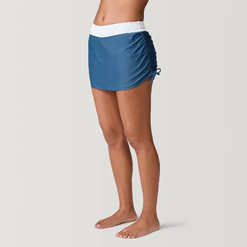 Women's Side Shirred Swim Skirt