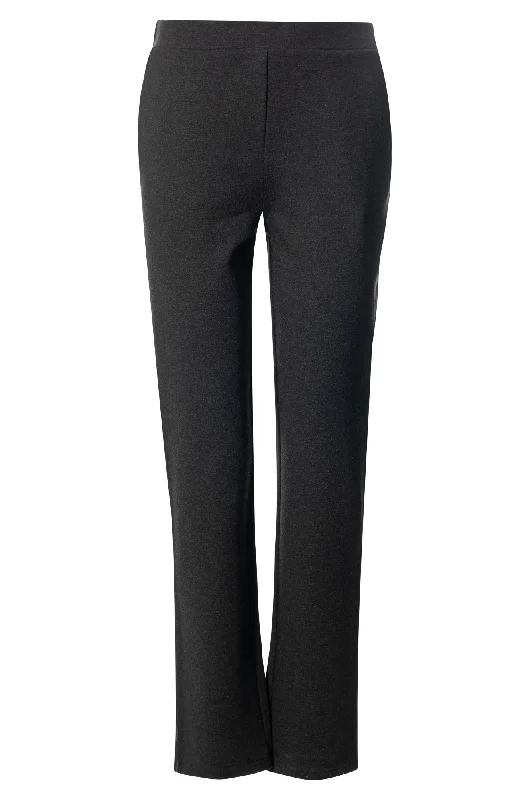 Fashion Style Tapered leg Ponti Short Pants | CHARCOAL MARLE | 9311ZZ
